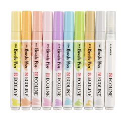 Brushpen Talens Ecoline set à 10 stuks pastel