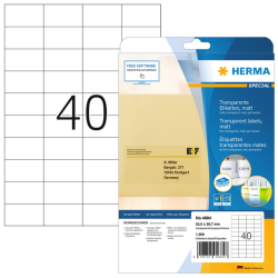 Etiquette HERMA 4684 A4 52,5x29,7mm 1000 pièces film transparent mat