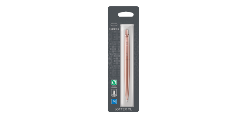 Stylo bille Parker Jotter XL Monochrome Pink Gold Medium blister