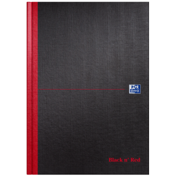 Notitieboek Oxford Black n' Red A4 96vel blanco