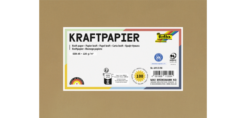Kraftpapier Folia A5 120g 100 Blatt