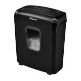 Fellowes powershred 6m paper shredder micro-cut shredding black