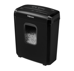 Fellowes powershred 6m paper shredder micro-cut shredding black