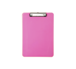 Neon Pink Transparent Plastic A4 Portrait Clipboard MAUL