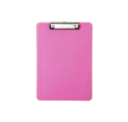 Neon Pink Transparent Plastic A4 Portrait Clipboard MAUL