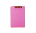Neon Pink Transparent Plastic A4 Portrait Clipboard MAUL