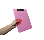 Neon Pink Transparent Plastic A4 Portrait Clipboard MAUL
