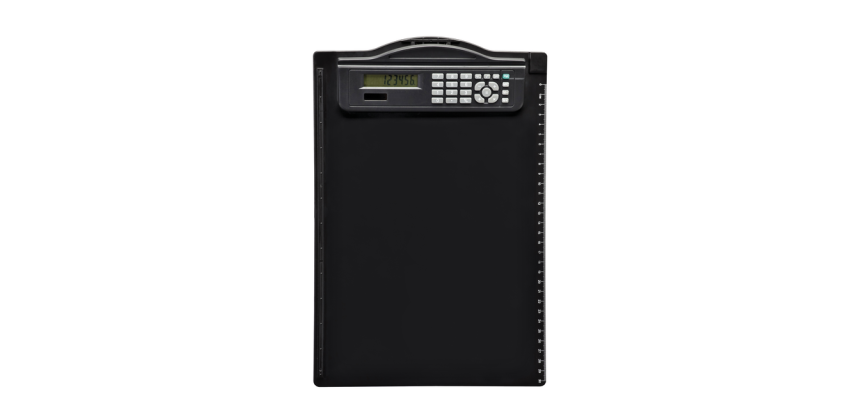 Porte-bloc MAUL A4 portrait + calculatrice noir