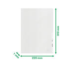 Pochette modèle L Leitz Recycle A4 PP 0,10mm transparent 25 pièces