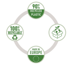 Leitz Recycle Sleeve A4 11 Holes PP 0.10mm Transparent 25 Pieces