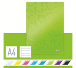 Leitz WOW A4 Lined Notebook 160 Pages 90g Green