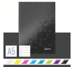 Cahier de notes Leitz WOW A5 ligné noir