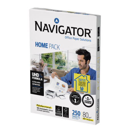 Papier copieur Navigator Homepack A4 80g blanc 250 feuilles