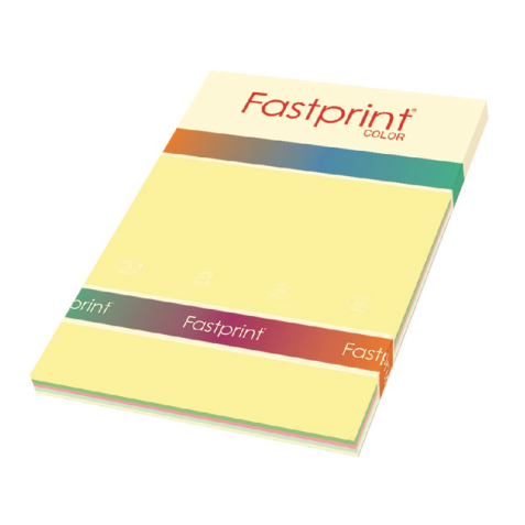 Kopieerpapier Fastprint A4 80gr 5 zachte kleuren 250vel