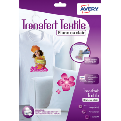 Transfert pour T-shirt Avery C9405-8 A4 8 feuilles