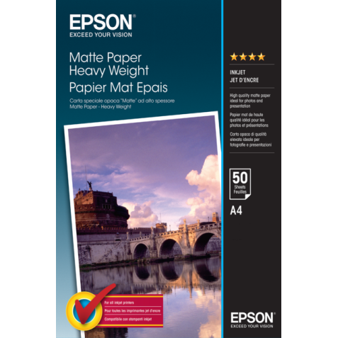 Epson Matte Paper Heavy Weight - A4 - 50 Sheets