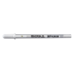 Stylo gel Sakura Gelly Roll Basic 10 0.5mm Blanc