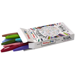 Feutre pinceau Pentel Sign SES15C pastel assorti boîte 12 pièces
