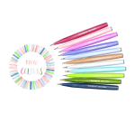 Pentel Sign Brush Pen SES15C Pastel Assorted 12 Pieces