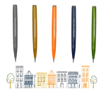 Pentel Sign Brush Pen SES15C Pastel Assorted 12 Pieces