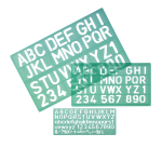 Lettersjabloon Linex hoofletters/letters/cijfers set á 3 stuks