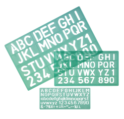 Lettersjabloon Linex hoofletters/letters/cijfers set á 3 stuks