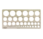 Gabarit cercles Linex 39 1-35mm avec plots anti-tache gris