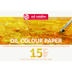 Papier peinture à l'huile Talens Art Creation A4 15 feuilles 300g jaune