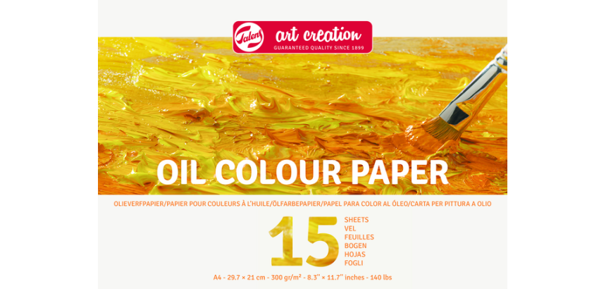 Papier peinture à l'huile Talens Art Creation A4 15 feuilles 300g jaune
