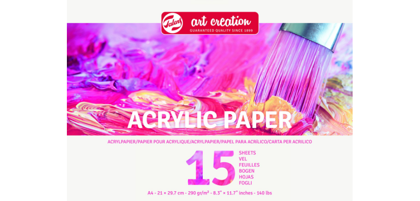 Papier peinture acrylique Talens Art Creation A4 15 feuilles 290g