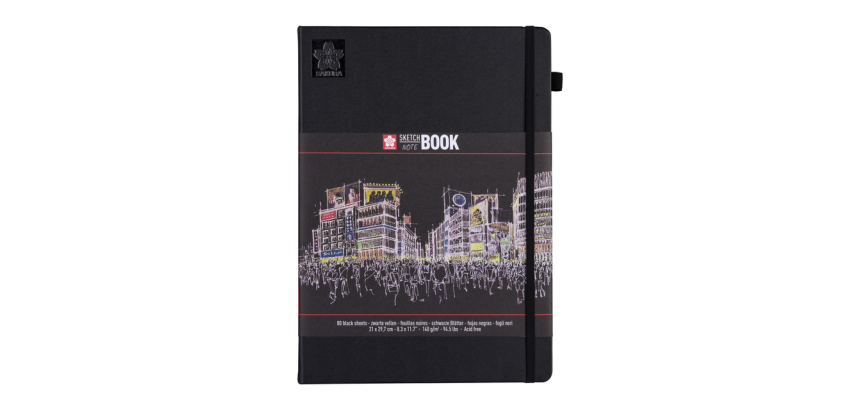 Carnet de croquis Sakura 210x297mm 140g 80 feuilles noires