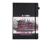 Schetsboek Sakura 80 witte vellen 140gr 210x297mm zwart
