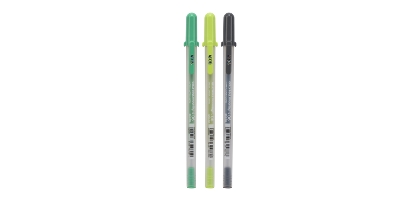 Roller gel Sakura Roll Moonlight 06 Botanic set 3 couleurs