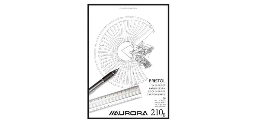 Aurora Zeichenblock A4 20 Blatt 210g Bristolpapier
