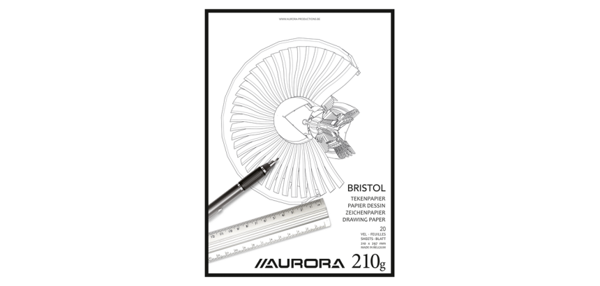 Tekenblok Aurora A4 20 vel 210 gram Bristol papier