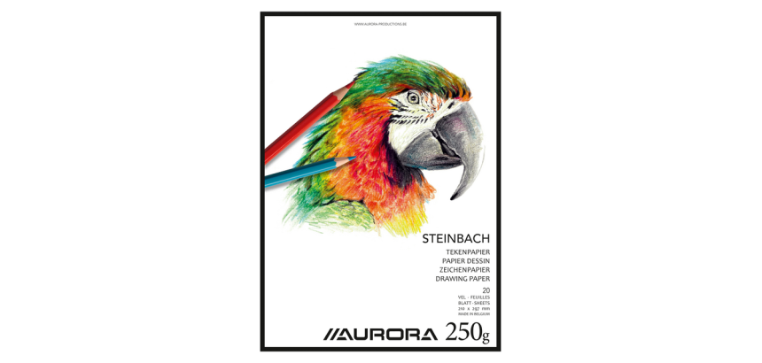 Bloc à dessin Aurora A4 20 feuilles 250g papier Steinbach