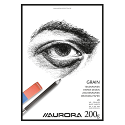 Tekenblok Aurora A4 20 vel 200 gram Grain papier