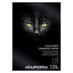 Tekenblok Aurora A4 20 vel 120 gram gekleurd tekenpapier