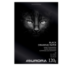 Bloc à dessin Aurora A4 20 feuilles 120g papier dessin noir