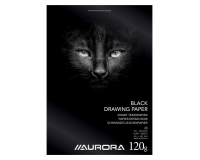 Bloc à dessin Aurora A4 20 feuilles 120g papier dessin noir