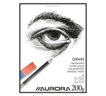 Bloc à dessin Aurora 27x36cm 20 feuilles 200g papier Grain