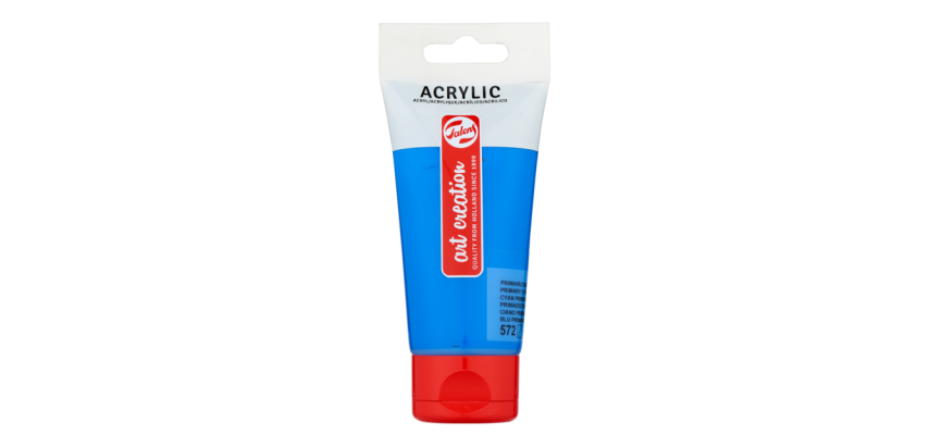 Peinture acrylique Talens Art Creation 572 Cyan primaire tube 75ml