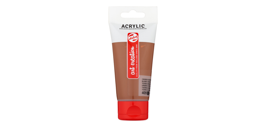 Talens Art Creation Acrylic Paint 409 Burnt Umber Tube 75ml
