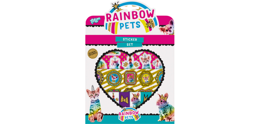 Autocollants Totum Set Rainbow Pets