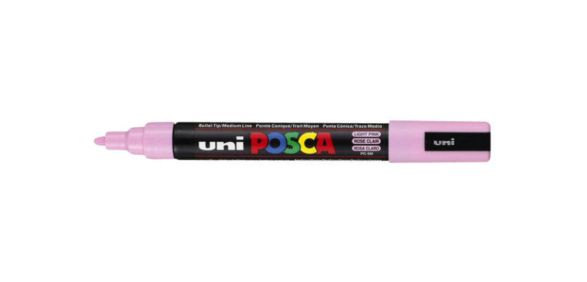 Marqueur peinture Posca PC5M Medium rose clair