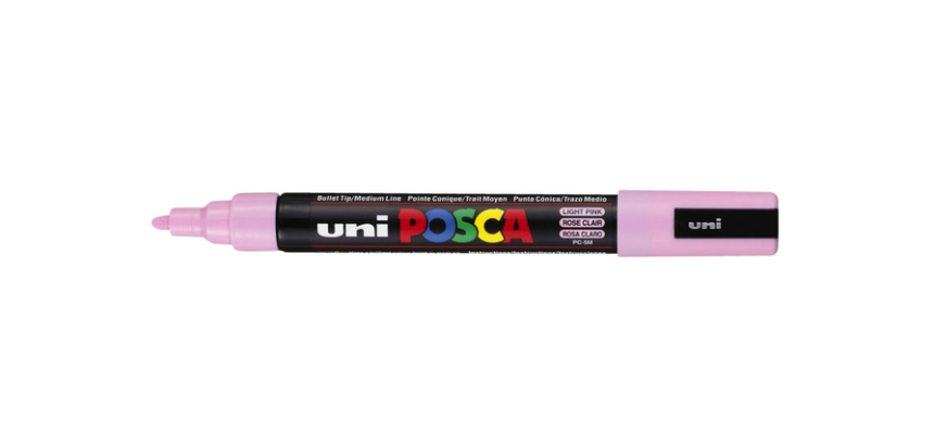 Marqueur peinture Posca PC5M Medium rose clair