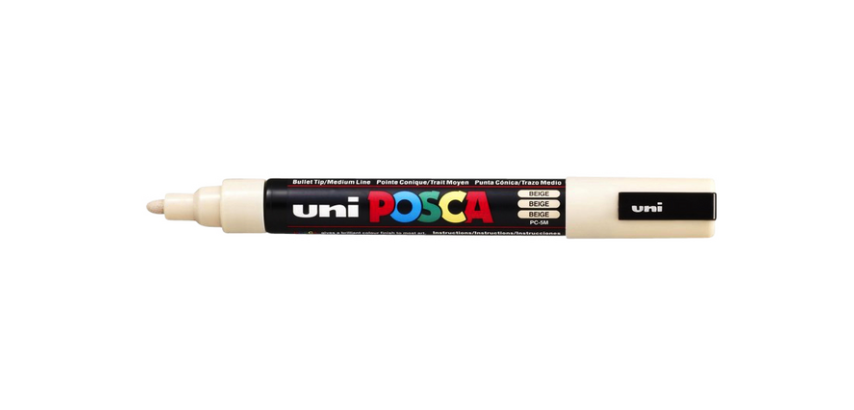 Marqueur peinture Posca PC5M Medium beige