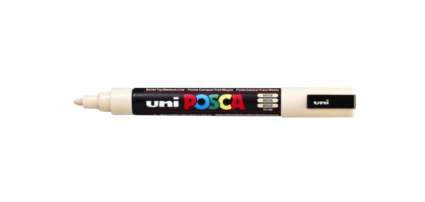 Marqueur peinture Posca PC5M Medium beige