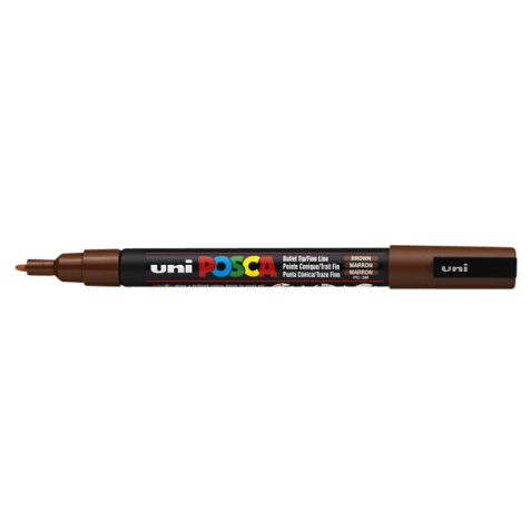 Verfstift Posca PC3M fijn bruin