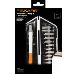 Precisiemes Fiskars Medium Duty set à 12 mesbladen wit
